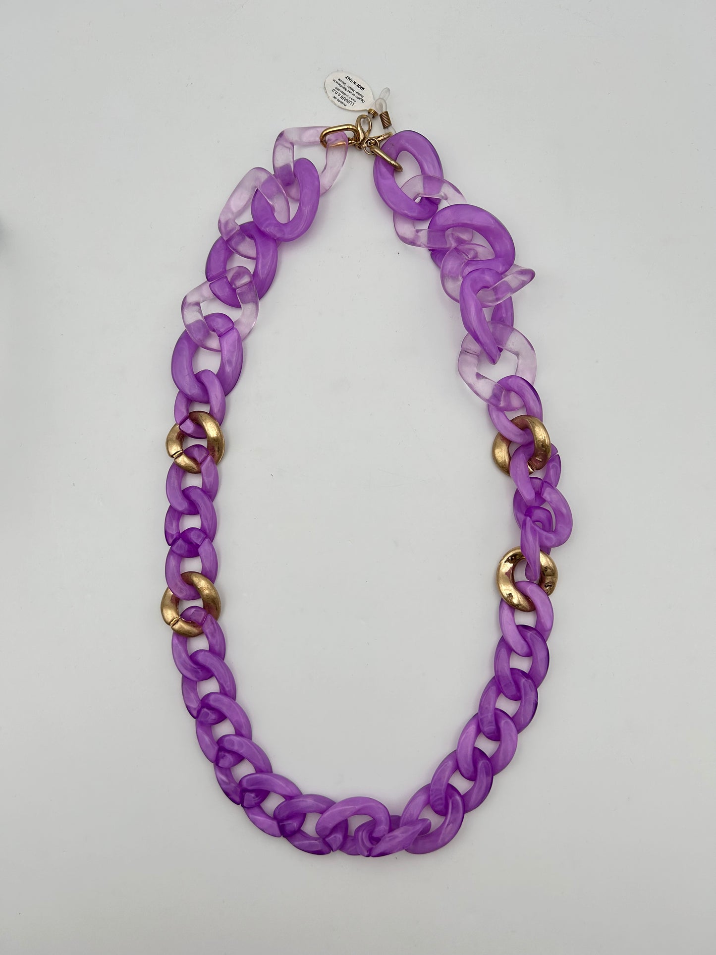 Catena grande viola sfumata e oro
