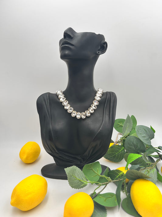 Collana girocollo con brillanti ovali